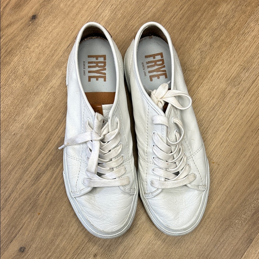 Frye White Low-Top Leather Sneakers US 7.5